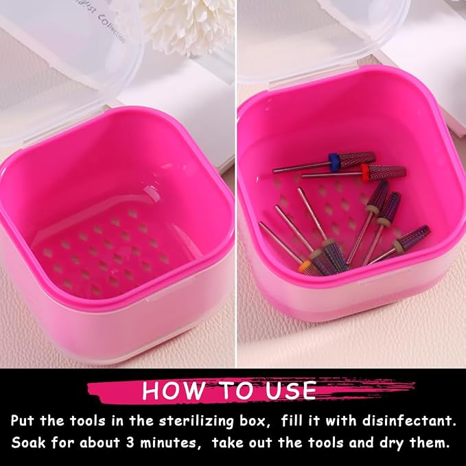 Nail Tool Sterilizer Box Plastic Disinfectant Container - Image 4