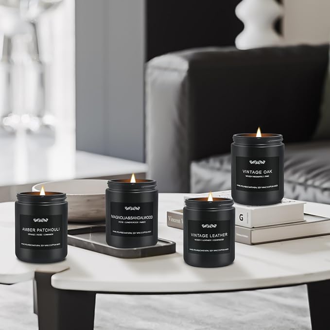 6 Pack Candles for Home Scented Aromatherapy Candles Gifts Set for Mens - Image 8