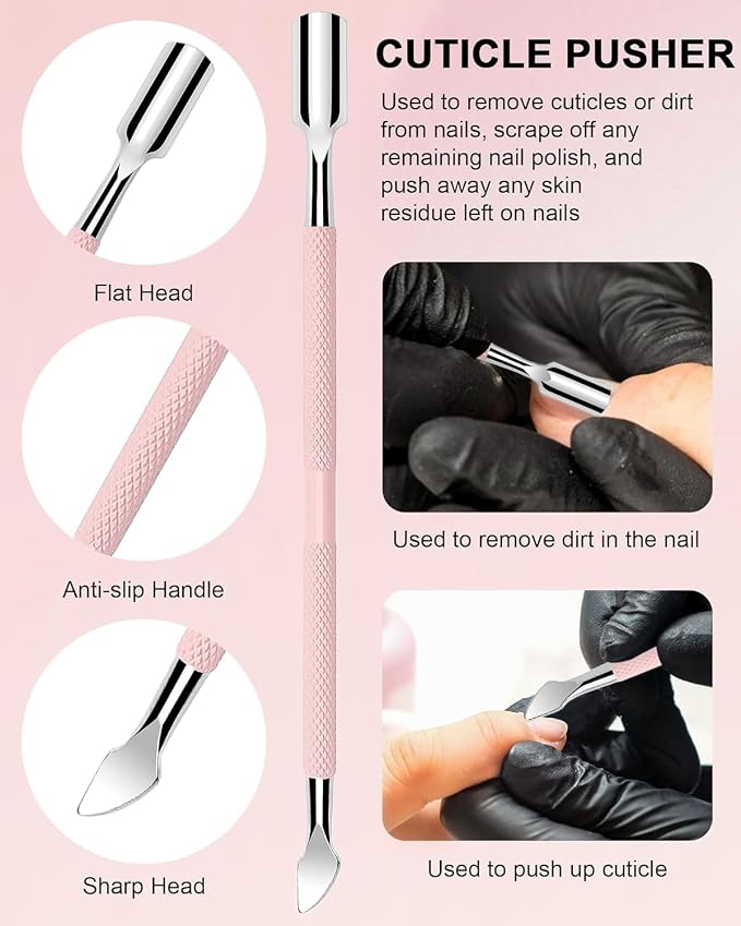 Cuticle Trimmer with Cuticle Pusher and Nail Clipper - Image 3