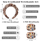 Spa Headbands for Washing Face Wristband Set Sponge Makeup Skincare Headband - Image 2