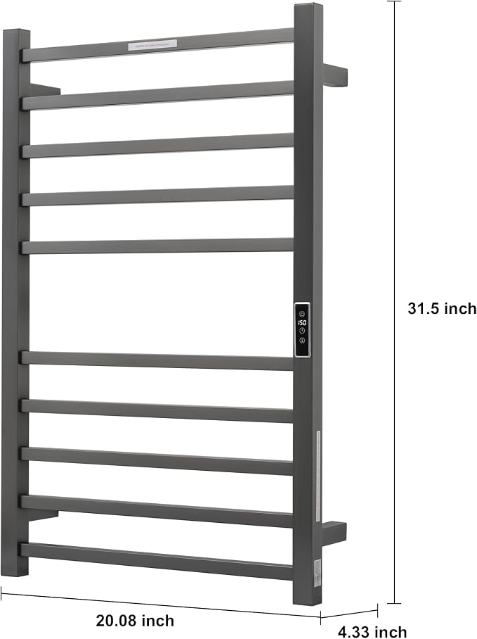 Heated Towel Racks for Bathroom, Wall Mounted Electric Towel Warmer Racks - Image 4
