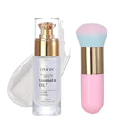 Liyalan Shimmer Body Oil Silver Color 1.0 fl.oz Face Glow Pearl Highlighter by LIYALAN