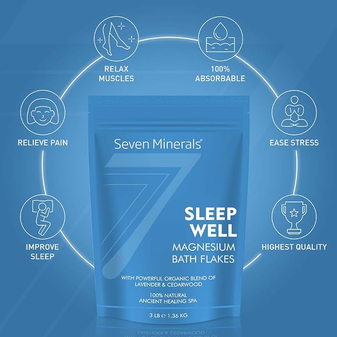 Seven Minerals SleepWell Magnesium Chloride Flakes 3lb – Absorbs Better Than - Image 3