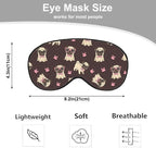 Cartoon Pug Sleep Mask Eye Mask Puppy Bow Tie Glasses Dog Animal Sleep Mask - Image 2