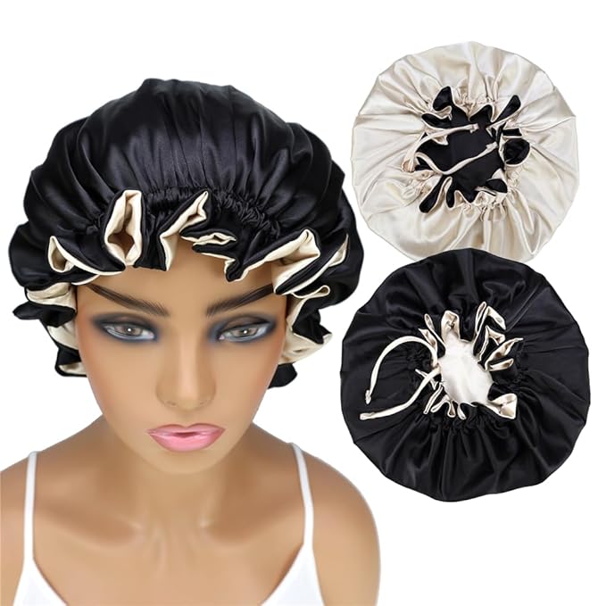 Adjustable Silk Satin Bonnet Hair Care Caps by Sugarmelon