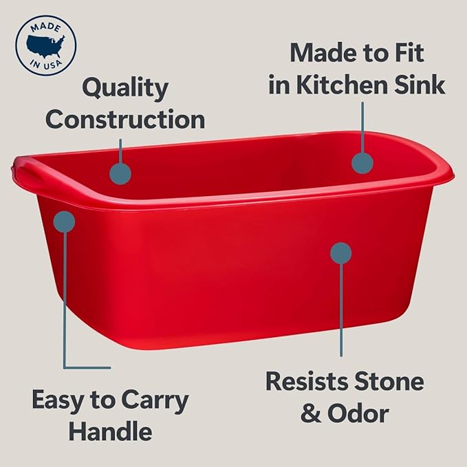 Tribello Plastic Wash Tub Dishpan Basin and Foot Bath - Image 5