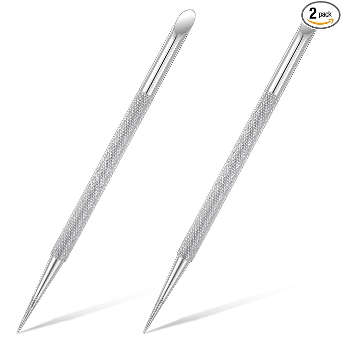 2 PCS Nail Cuticle Pusher Pen, Metal Double Ended Tools by Unknown
