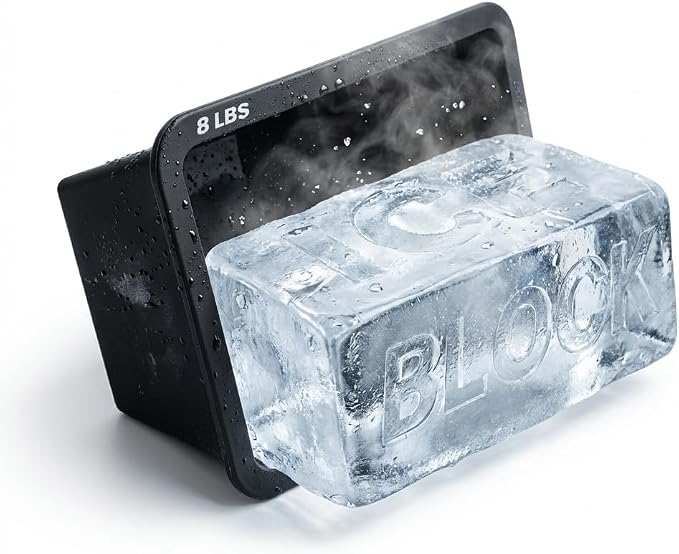 Extra Large Ice Block Mold – 8 lbs Silicone Ice Brick Maker by Unknown