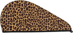 Leopard Hair Towel Wrap Microfiber Fast Drying Hair Turban - Image 2