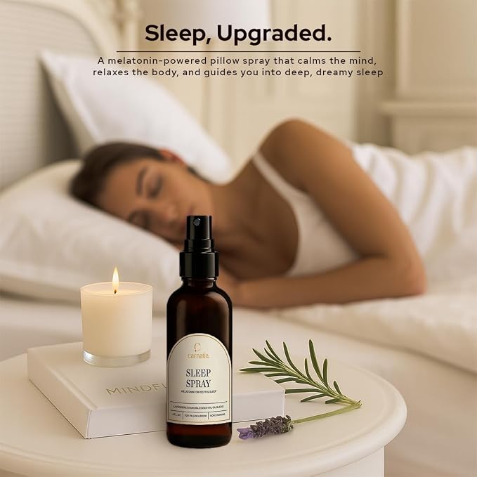 Carnatia Sleep Spray with Melatonin – Lavender & Chamomile Pillow Mist | - Image 3