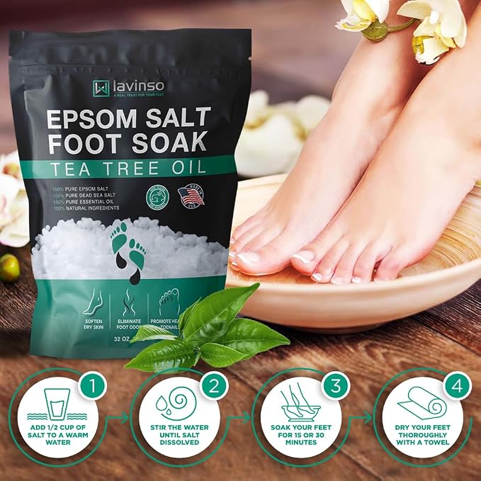 Tea Tree Oil Foot Soak with Epsom Salt - Image 2