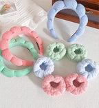 Beleki Spa Headband for Women Face Washing Headband and Wristband Set Sponge - Image 7