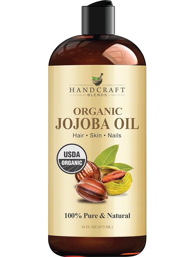 Handcraft Blends USDA Organic Jojoba Oil | Cold-Pressed | 16 Fl Oz | 100% Pure by HandcraftBlends