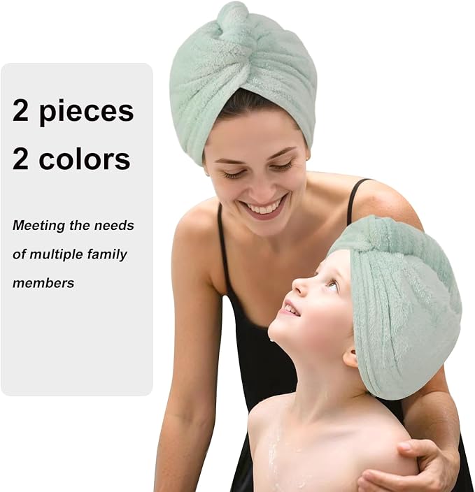 Microfiber Hair Drying Towel Wrap - Image 6