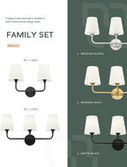 2-Light Bathroom Light Fixtures, Matte Black Vanity Lights, Double Wall Sconce - Image 7