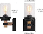 1-Light Rustic Wall Sconces Farmhouse Bathroom Light Fixtures Over Mirror - Image 7
