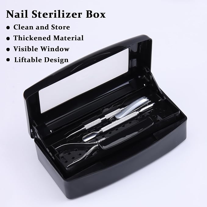 Nail Tool Sterilizer Box Plastic Disinfectant Container - Image 2