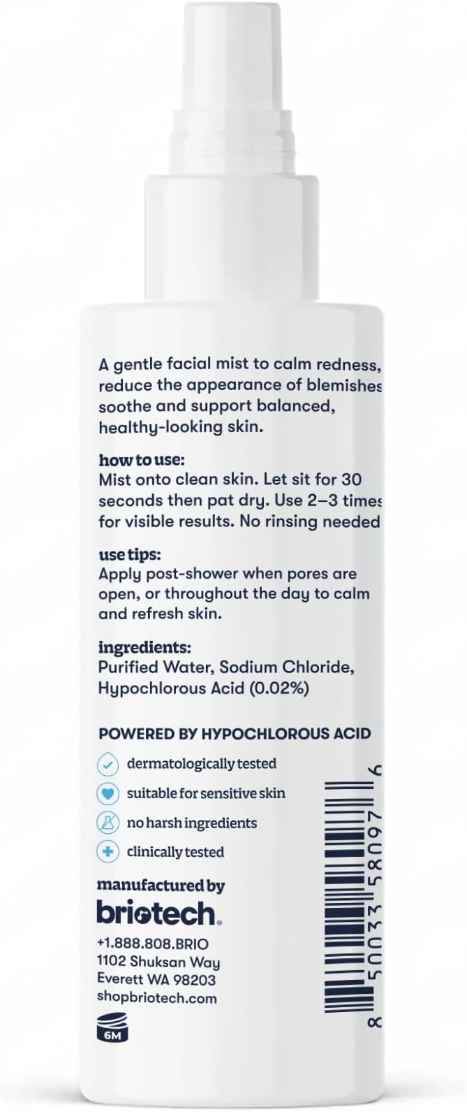 BRIOTECH Renew Toner, Hypochlorous Acid Spray, Minimize Appearance of Blemishes - Image 7