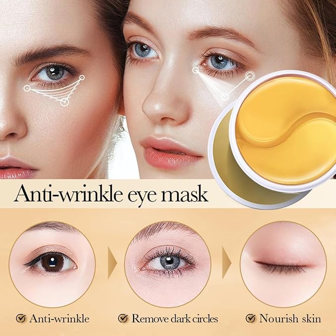 ISILANDON 24K Gold Eye Mask-60 Pcs, Care - Image 5