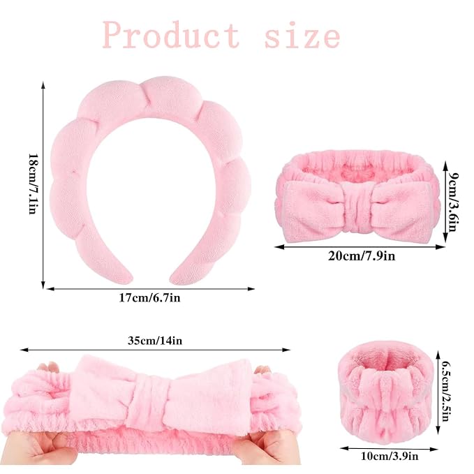 6 Pcs Elastic Microfiber Spa Headband Set - Image 2