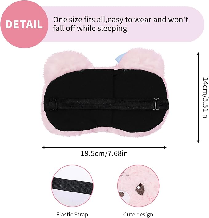 PERFECTSIGHT Sleep Eye Masks, Cute Sleep Eye Cover Lightweight Adjustable - Image 7