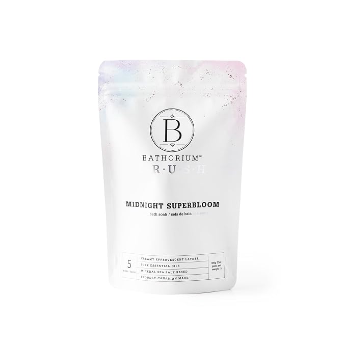 Bathorium Midnight Superbloom Crush, Wildflower Bath Soak, Butterfly Pea Flower by Bathorium