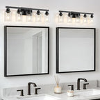 5-Light Black Bathroom Vanity Light, Modern Vanity Lighting Fixture - Image 5