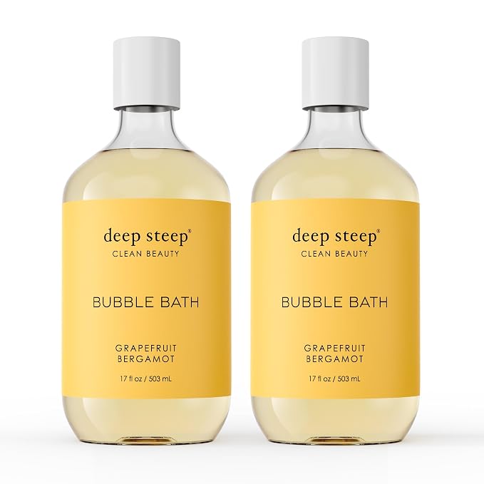 Deep Steep Bubble Bath, Grapefruit Bergamot 17 oz – Hypoallergenic, Clinically by DeepSteep