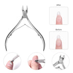 6Pcs Cuticle Clipper with Cuticle Pusher Set, Professional Stainless Steel Dead - Image 3