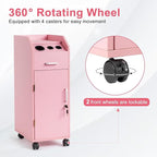 Modern Styling Station Cart for Hair Stylist, Wooden Hair Salon Station Storage - Image 6