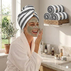 3 Pack Microfiber Hair Towel Wrap - Image 5