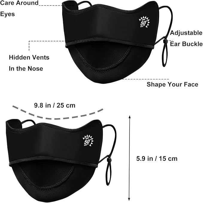 2Pcs UV Face Mask, Sun Masks for Women, Cooling Breathable Face Cover for - Image 5