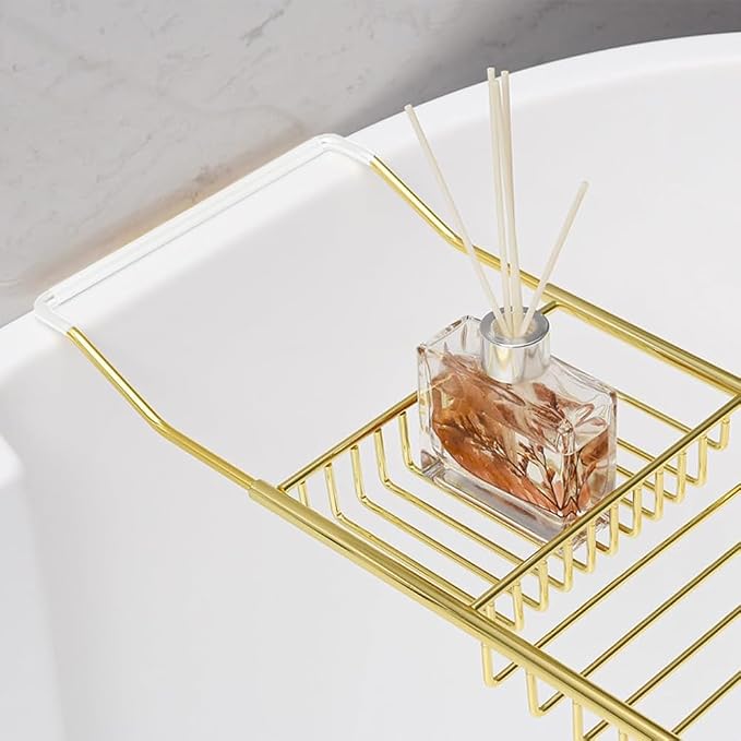 PLKO Bathtub Tray, Stainless Steel Shower Bathtub Caddy Tray - Image 5