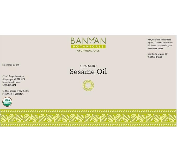 Banyan Botanicals Organic Unrefined Sesame Oil – Rich & Warming Ayurvedic - Image 3