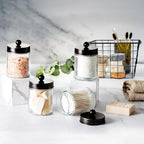 Amolliar 6 Pack Apothecary Jars Bathroom Vanity Organizer- Rustic Farmhouse - Image 6