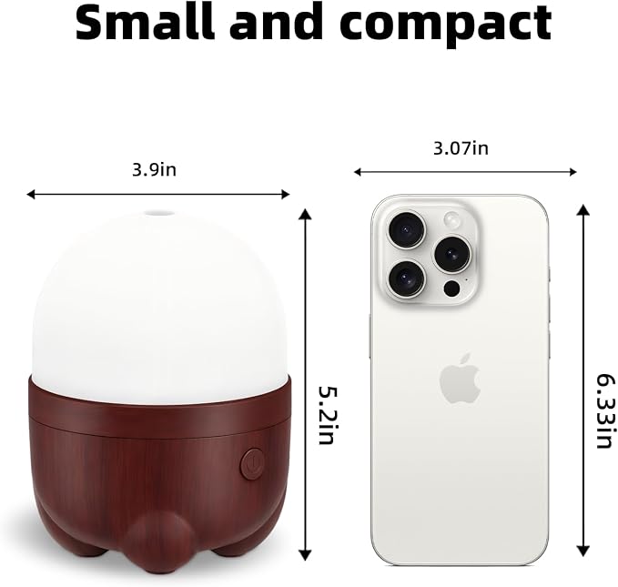 SEEDSEEL 150ML Rechargeable Battery Essential Oil Diffuser, Portable Cordless - Image 3