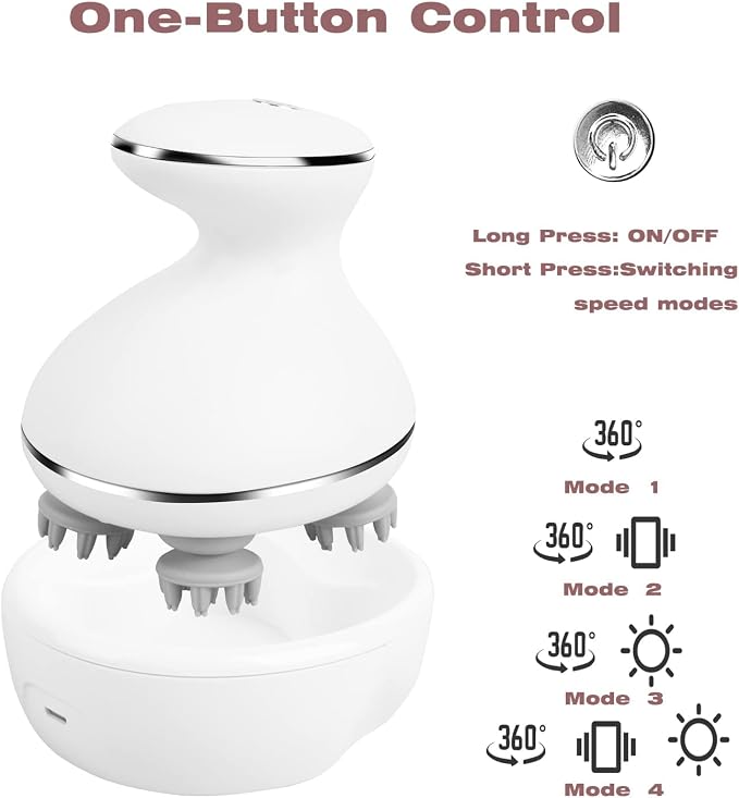 Electric Scalp Massager with red Light Therapy, Waterproof Head Massager with - Image 6
