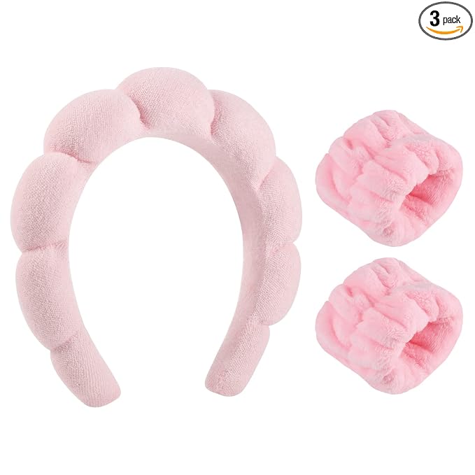 WSICSE Sponge Pink Spa Headband by WSICSE