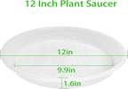 2 Pack of Clear Plant Saucer 12 inch, Heavy Duty Plant Trays - Image 2