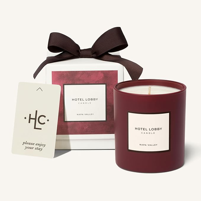 Hotel Lobby Napa Valley Candle – Luxury Hand-Poured 9.75oz 100% Soy Wax by HotelLobbyCandle