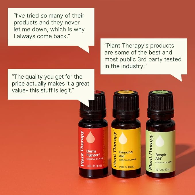 Plant Therapy Wellness Essential Oil Set, Pure Essential Oil Blends: Germ - Image 4