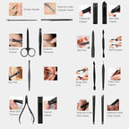 16 Pieces Manicure Set, Pedicure Kit, Nail Clippers, Stainless Steel - Image 3