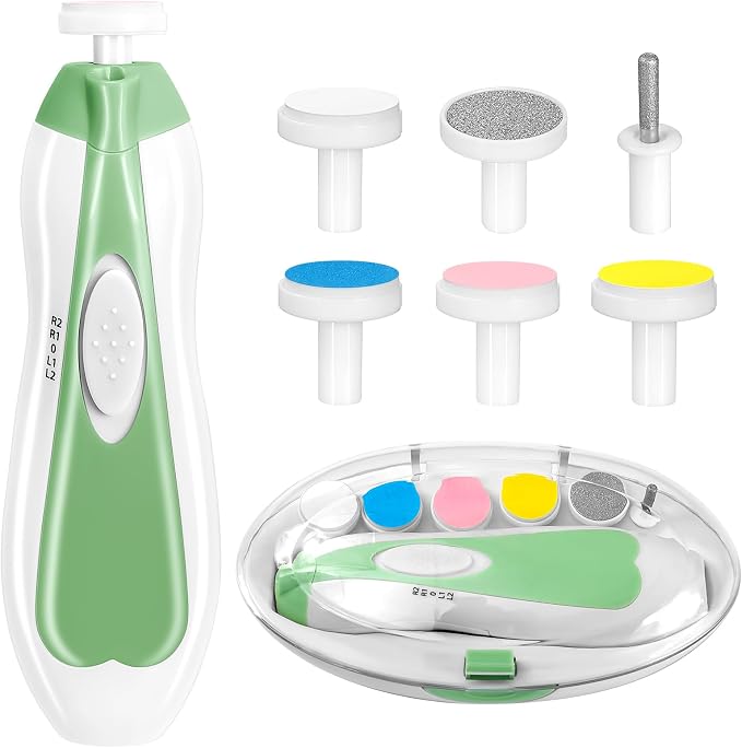 Qunlions life Baby Nail Trimmer Electric, 6 in 1 Baby Nail File Clippers Infant by Qunlionslife