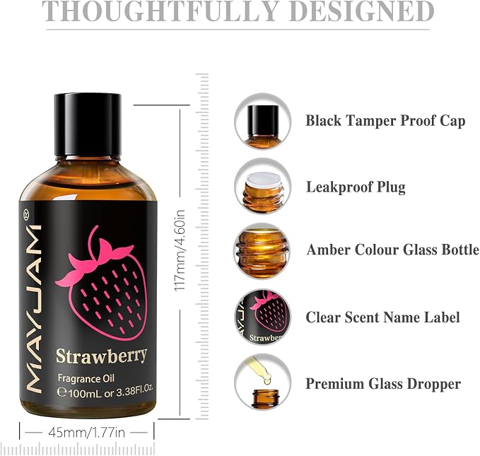 MAYJAM 100ML/3.38FL.OZ Strawberry Fragrance Oils - Image 8