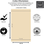 Elvana Home Cotton 2 Pack Oversized Bath Towel Set 28x55 inches, Large Bath - Image 7