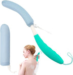 Shower Back Brush with Long Handle, 15.35" Body Brush, Long Handled Sponge Body by KkaFFeHealth