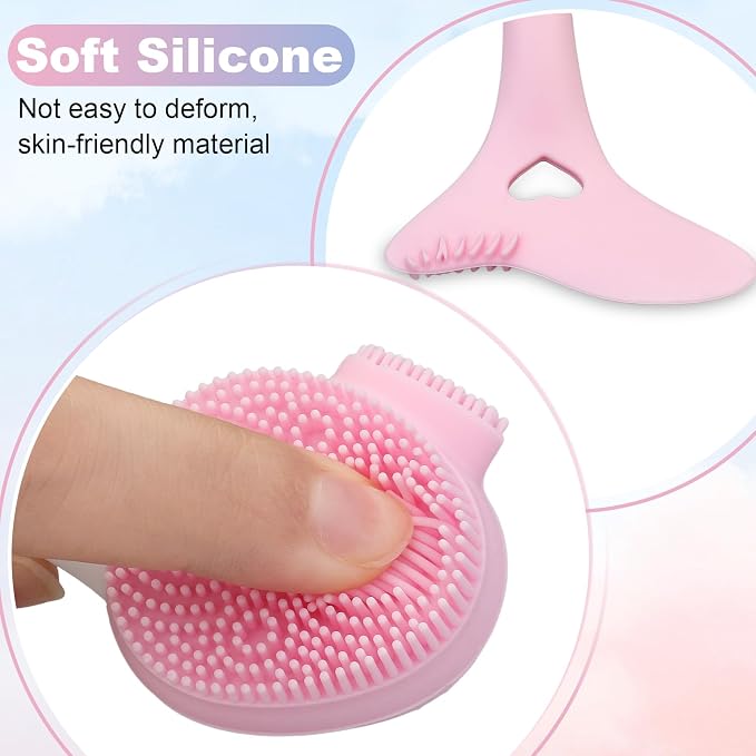 4PCS 2 in 1 Double-Sided Facial Cleansing Brush, Silicone Face Scrubber - Image 6