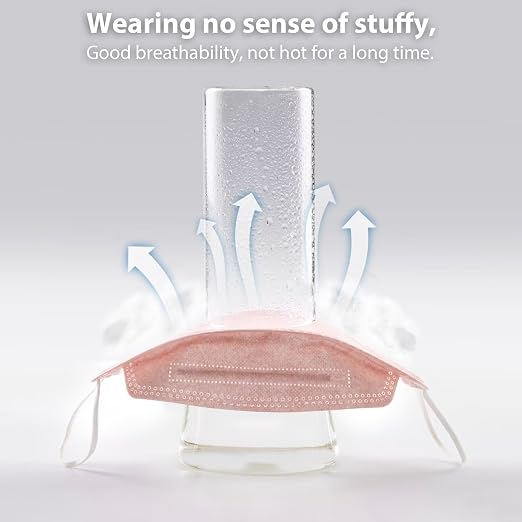 Borje KN95 Face Masks for Adults 50 Pack, 5-Ply Pink Disposable Face Mask - Image 7
