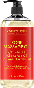 MAJESTIC PURE Rose Massage Oil for Massage Therapy by BeautyandPersonalCare