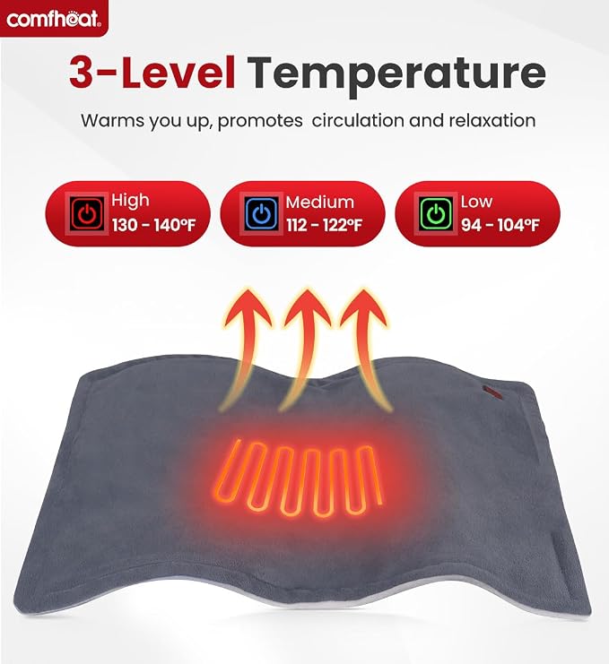 Portable Heating Pad with 5000mAh Battery Powered, 1.7LB Weighted Heat Pad - Image 3